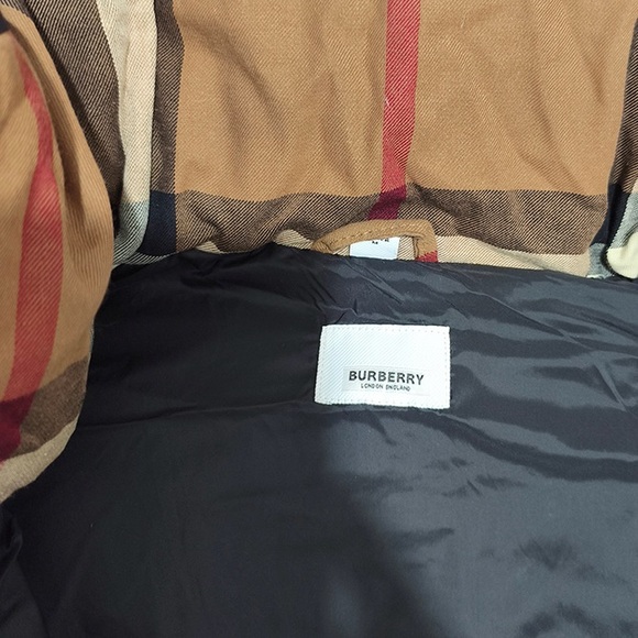 Burberry Check Hooded Quilted Down Jacket - Picture 9 of 9